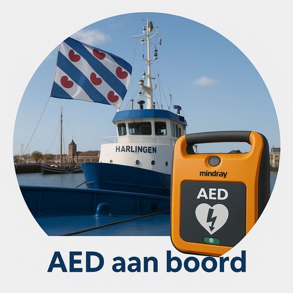 Veiligheid op zee begint in Harlingen: waarom elke schipper een AED aan boord moet hebben