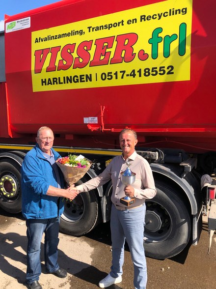 Visser Afvalinzameling, Transport en Recycling winnaar Harlinger Bedrijven sponsor competitie 2024