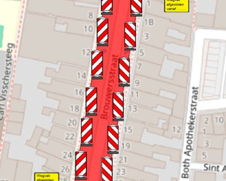 Werkzaamheden Brouwerstraat starten op 16 maart