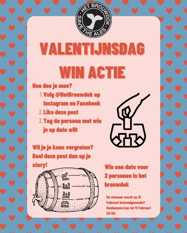 Win een romantische date bij Het Brouwdok op Valentijnsdag!