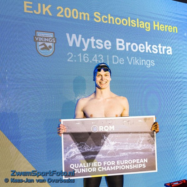Wytse Broekstra kwalificeert zich voor EJK zwemmen in München