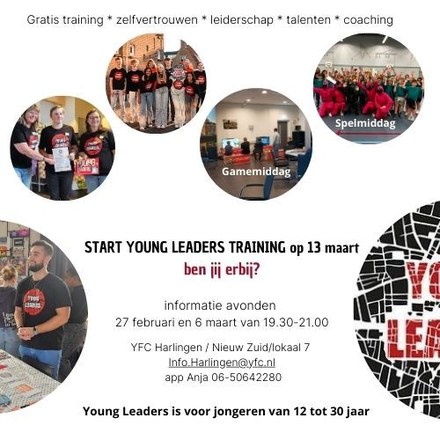 Young Leaders Harlingen start nieuwe training in maart